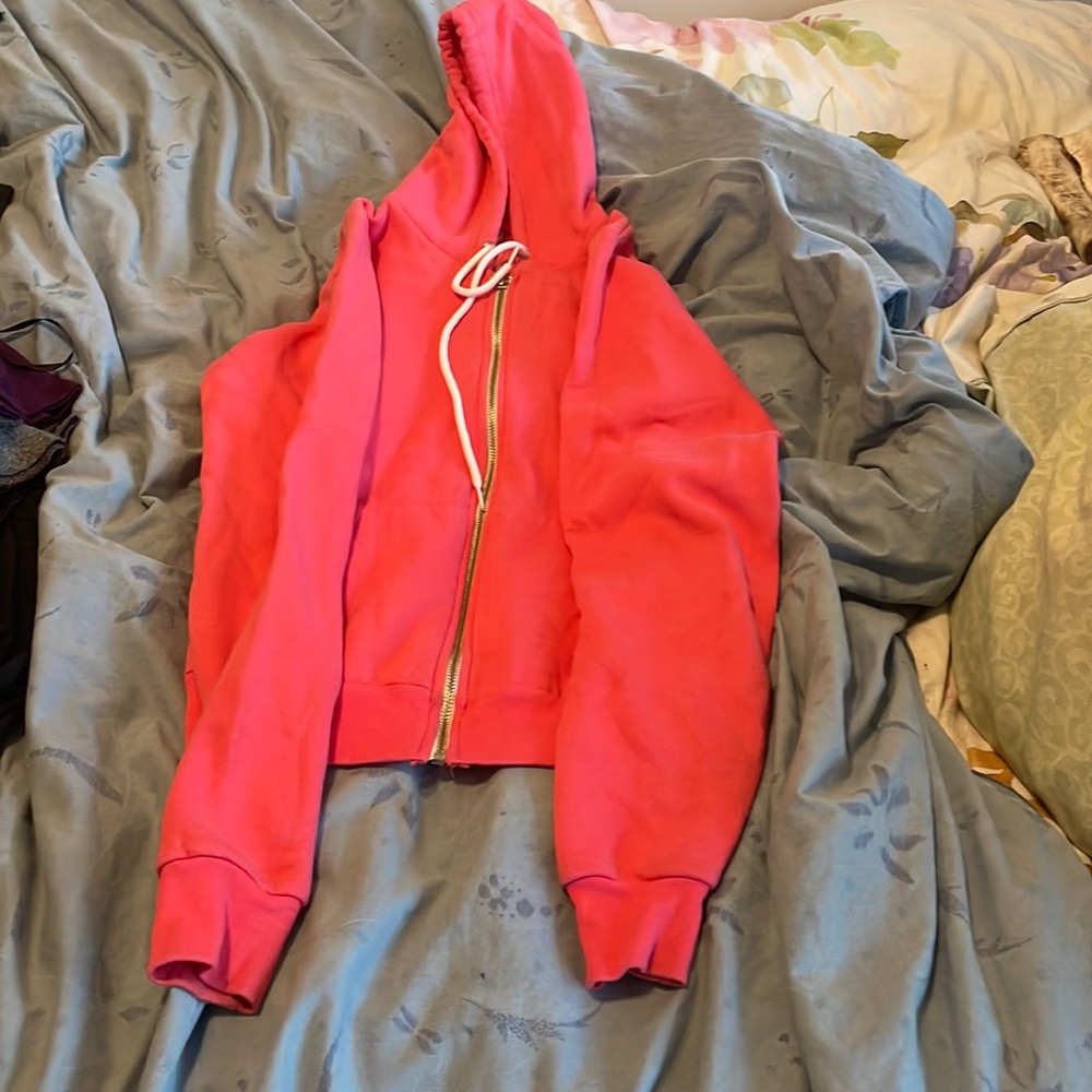 Pink like new American apparel zip up